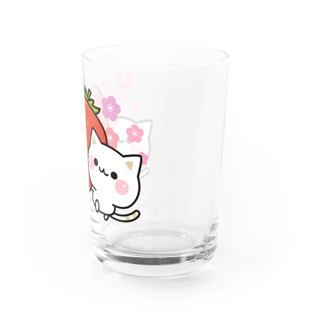 DECORの気づかいのできるネコ　いちごver. Water Glass :right