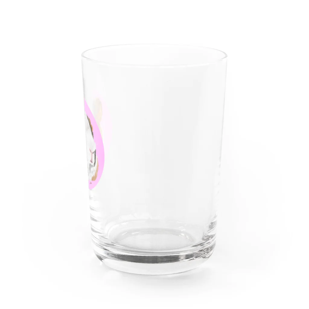 Lichtmuhleのももたちゃん似顔絵 Water Glass :right