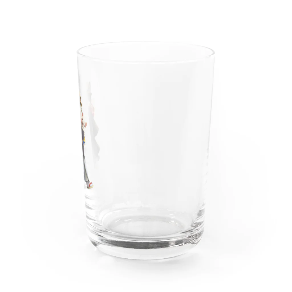 Blanc.P(ぶらんぴー)の店の和服猫とブルちゃん Water Glass :right