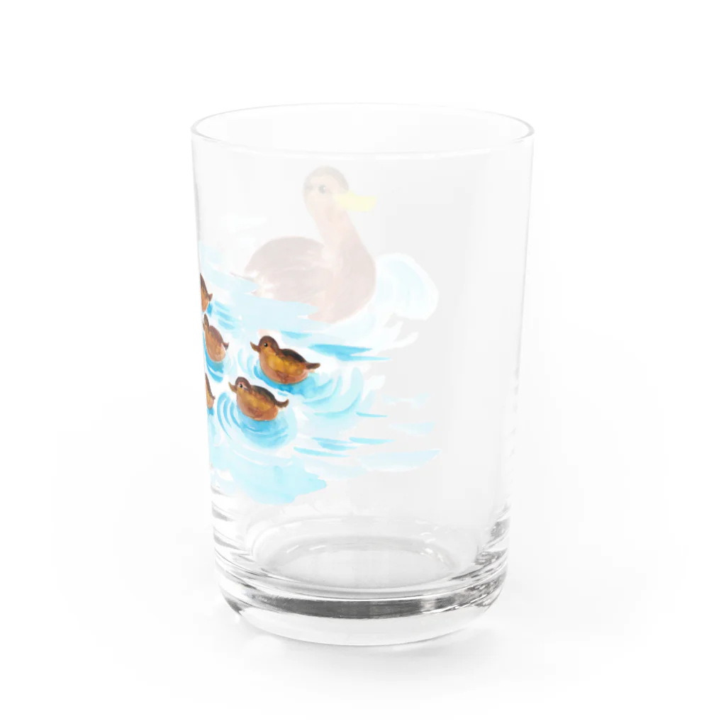 コタローさんのカモの親子 Water Glass :right