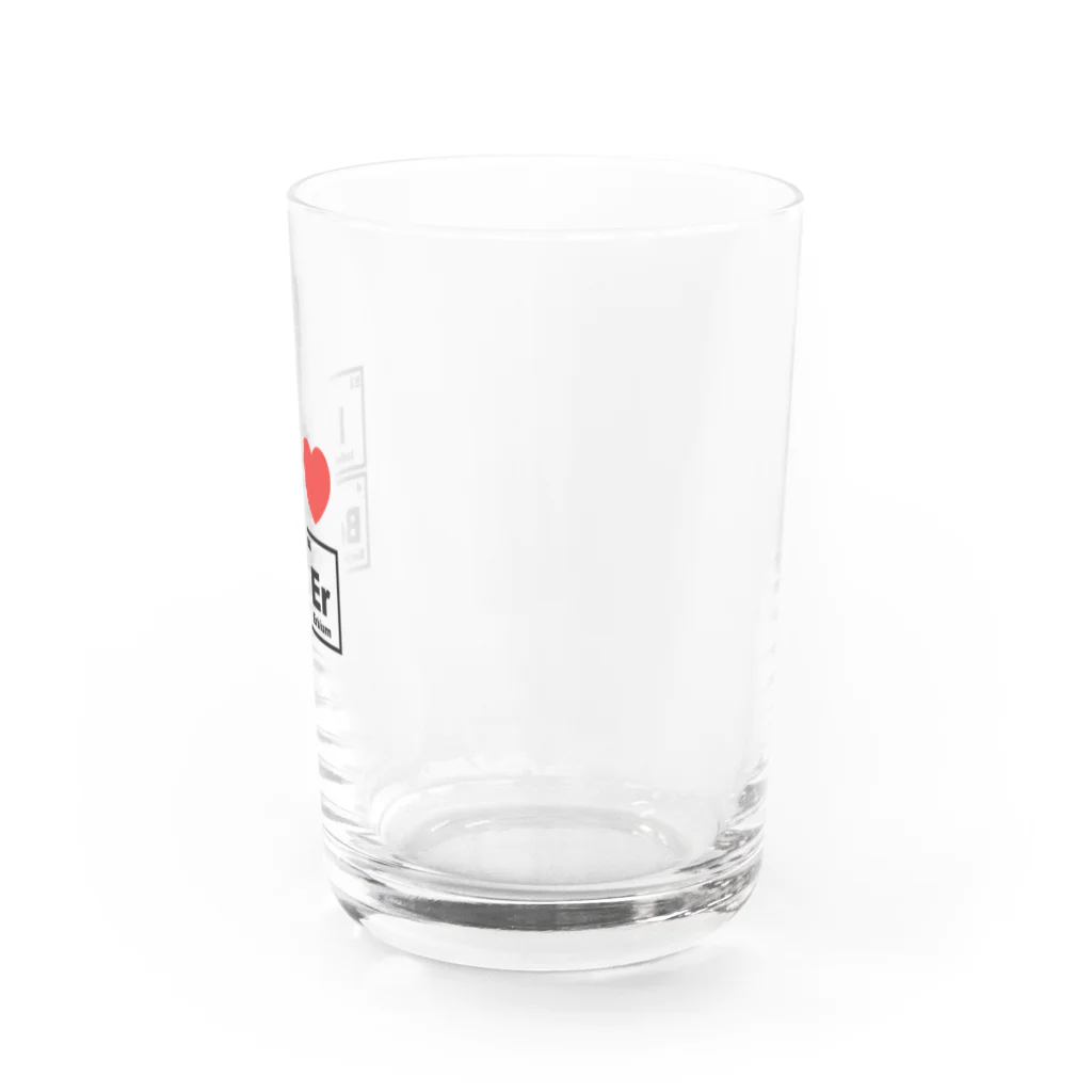 理系のI love beer！（元素記号） Water Glass :right