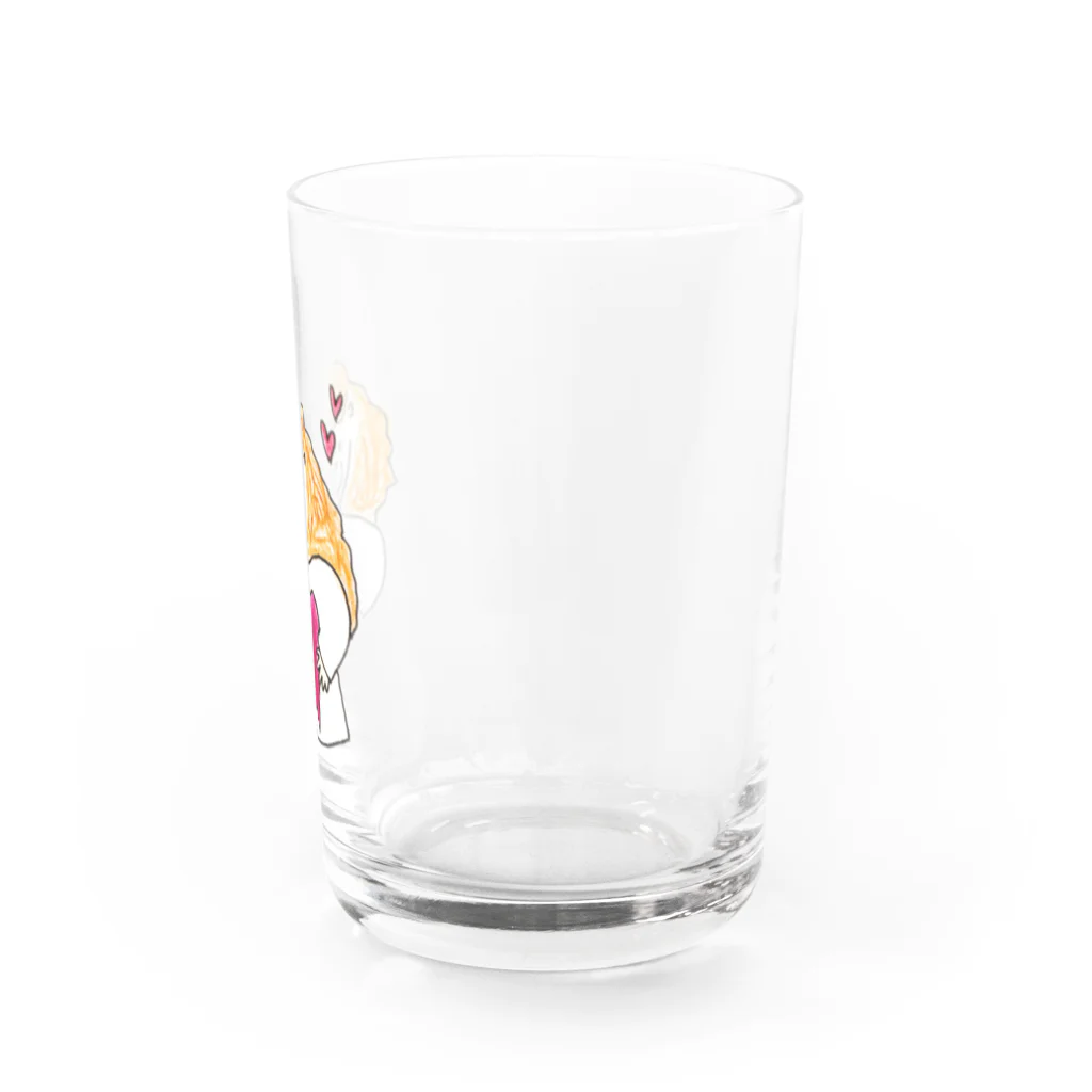 Flower Coyote のWarm flower heart Water Glass :right