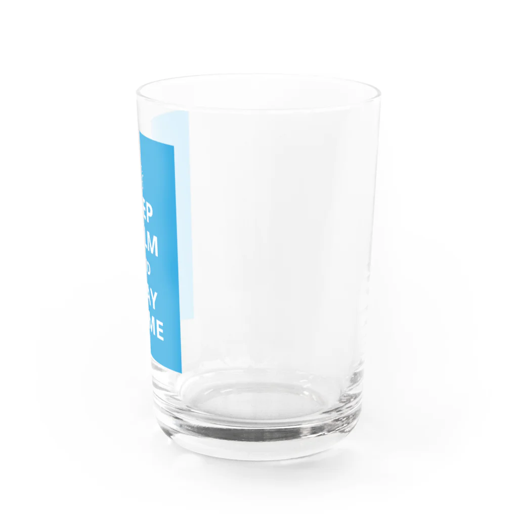 borderLinerのKeep Carm and Stay Home Water Glass :right