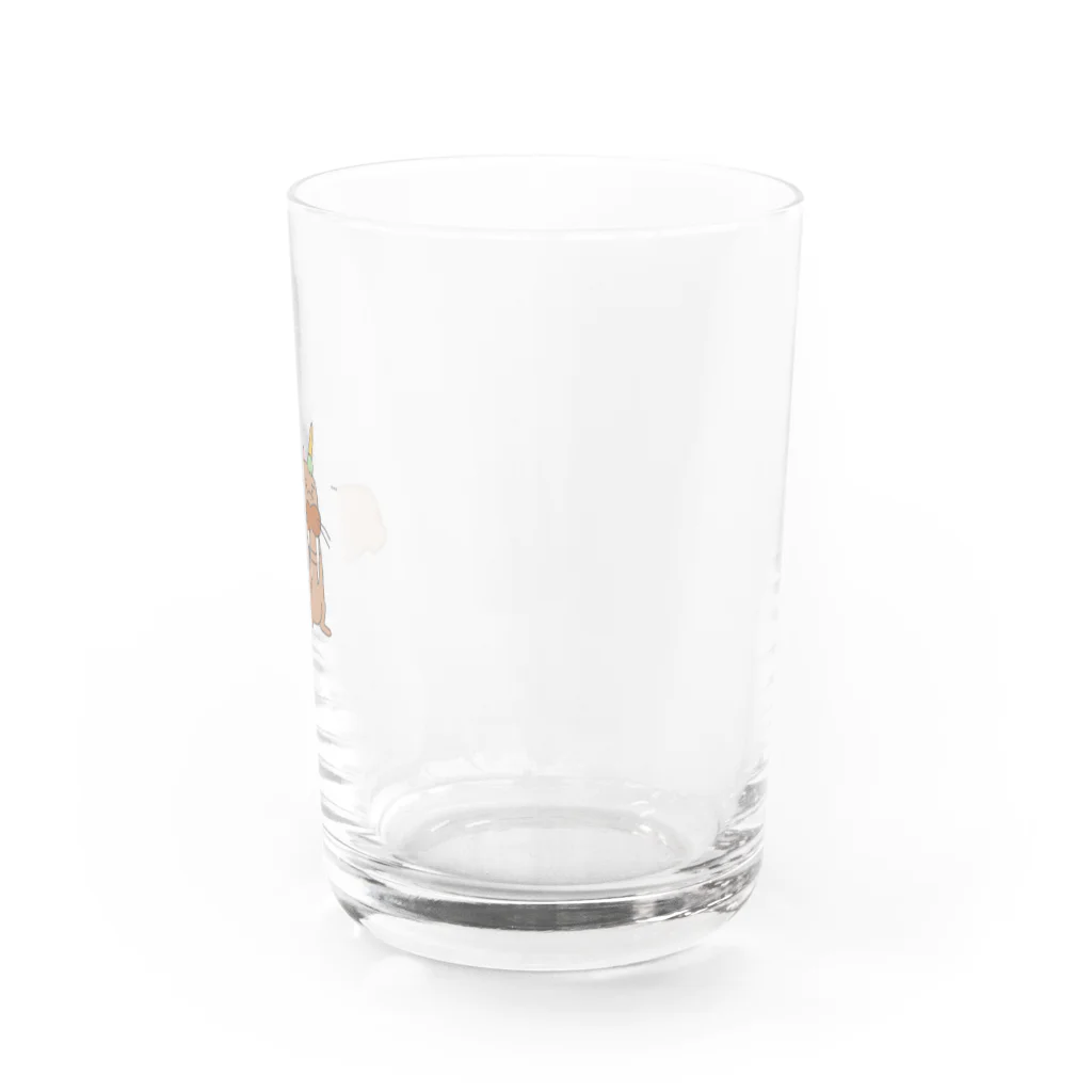 くりみそのおみせのかけられたセイウチ Water Glass :right