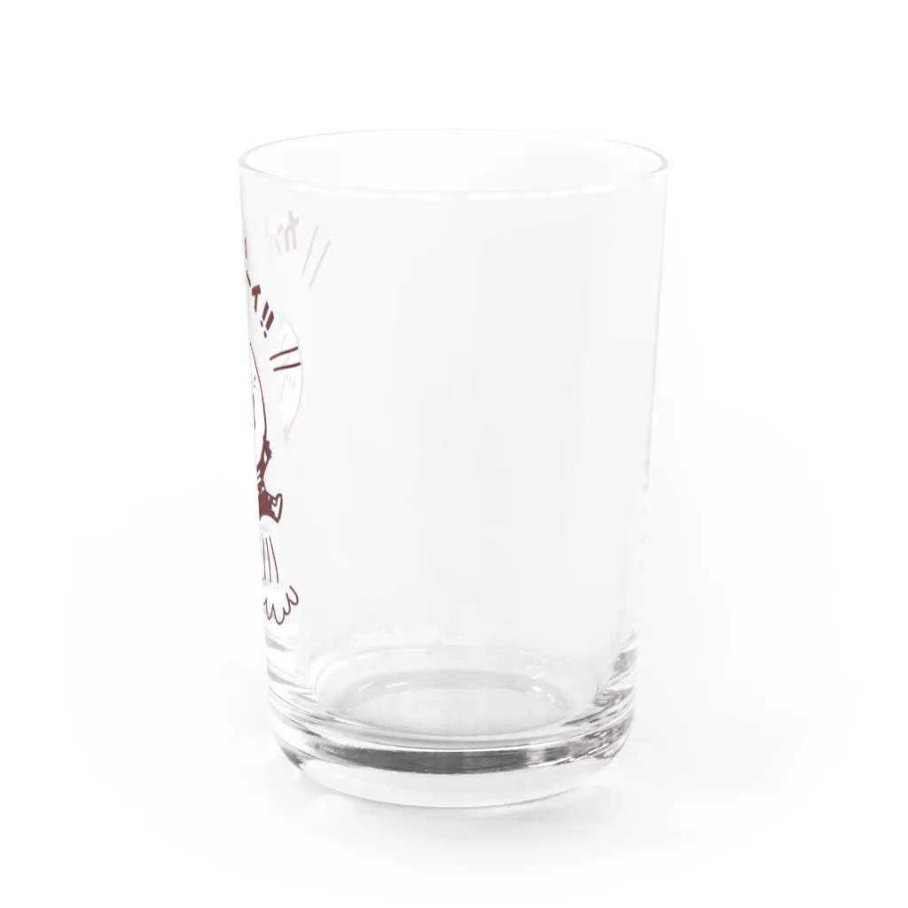 エガオーピンクのsuzuriショップの乾杯エガオーさん Water Glass :right