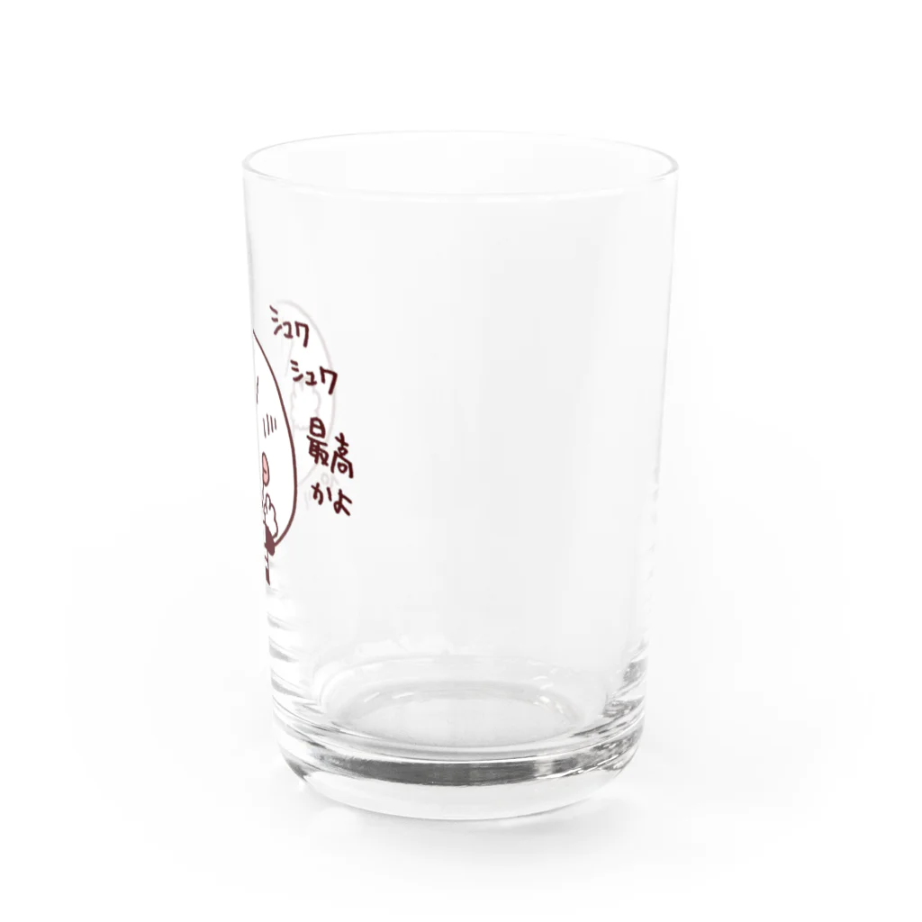 エガオーピンクのsuzuriショップのシュワシュワ最高 Water Glass :right