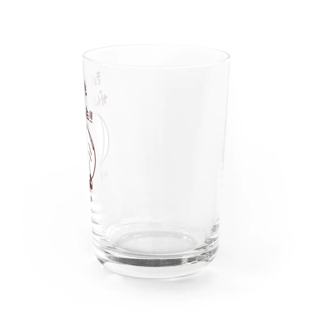 エガオーピンクのsuzuriショップの今日もがんばった！ Water Glass :right