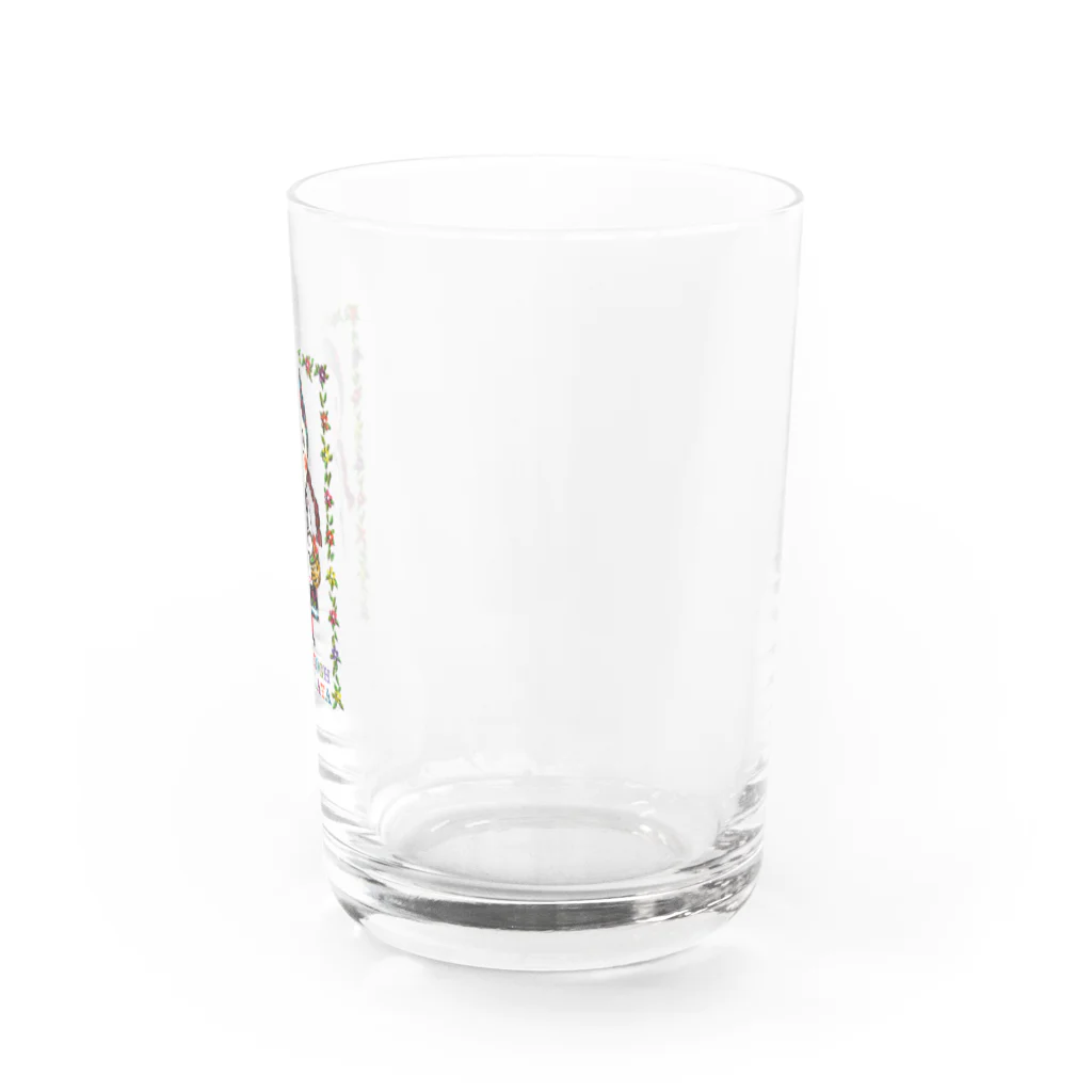 nananogh chocolataのおにんぎょう遊び　ロゴ Water Glass :right