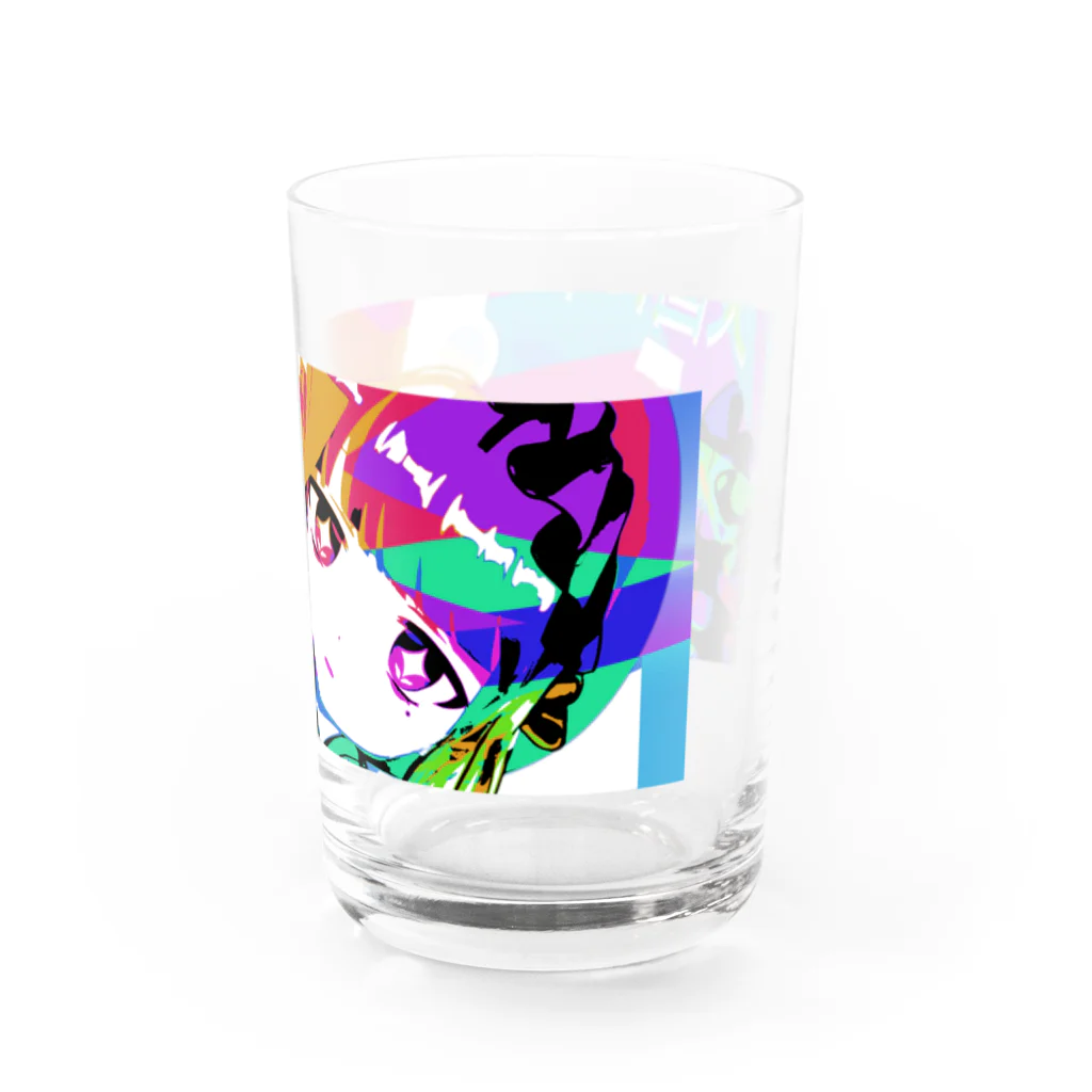 不死奇ヨンシィ✋👲🤚の不死奇蒸気波_横棒L Water Glass :right