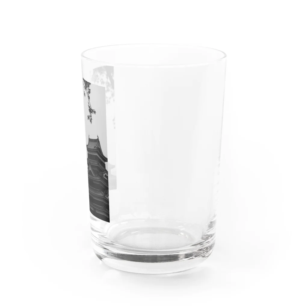 サンセットの松本城 Water Glass :right