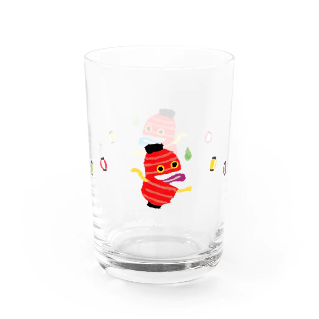 おばけ商店のおばけグラス＜ちょうちんおばけ・ちぎり絵＞ Water Glass :right