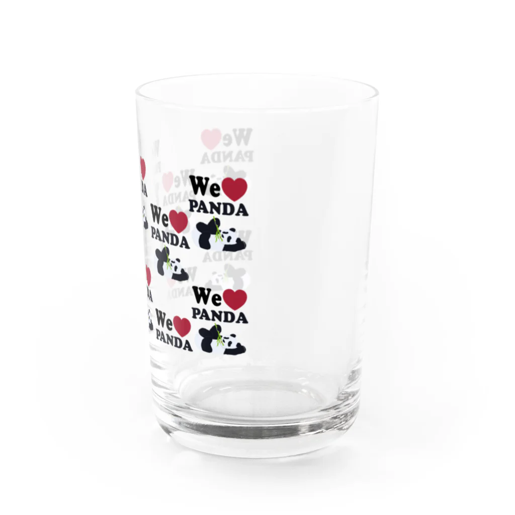 キッズモード某のwe love パンダ　総柄 Water Glass :right