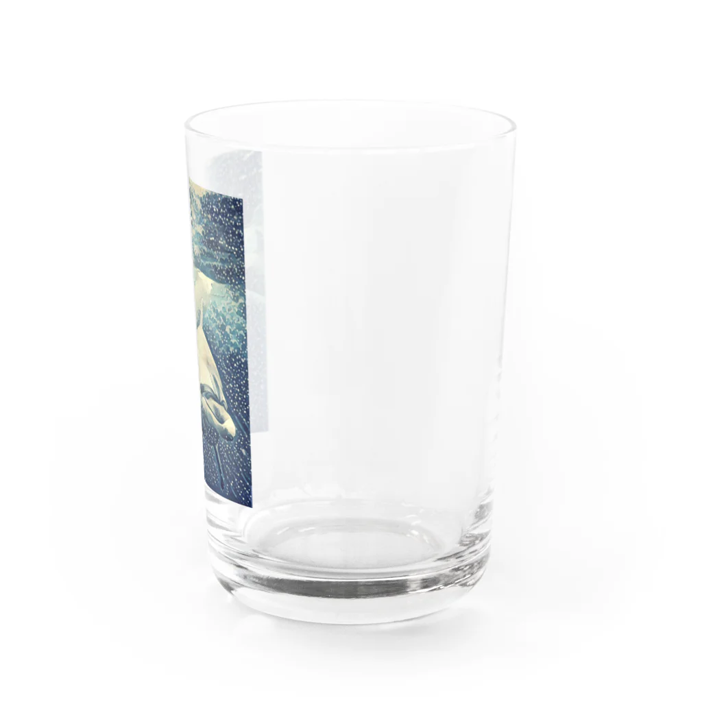 blue__momentの北斎イルカ Water Glass :right