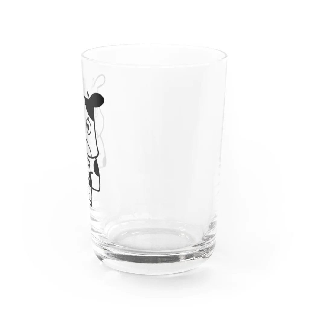 ラッタ工房のウシとミルク(クロ) Water Glass :right