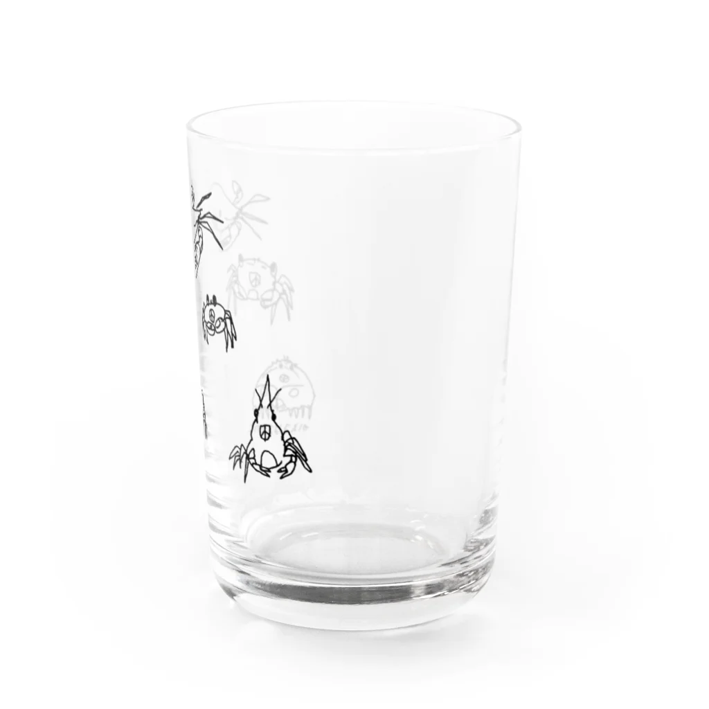 かえるはるきのこ（RURUKO)のいろんなカニ Water Glass :right