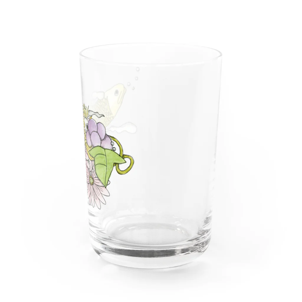 ブリキ屋の猫神さまの仲間（アロ左向き） Water Glass :right