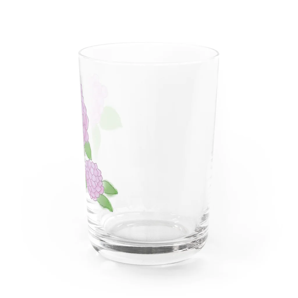 気ままに創作　よろず堂のあじさい　紫 Water Glass :right