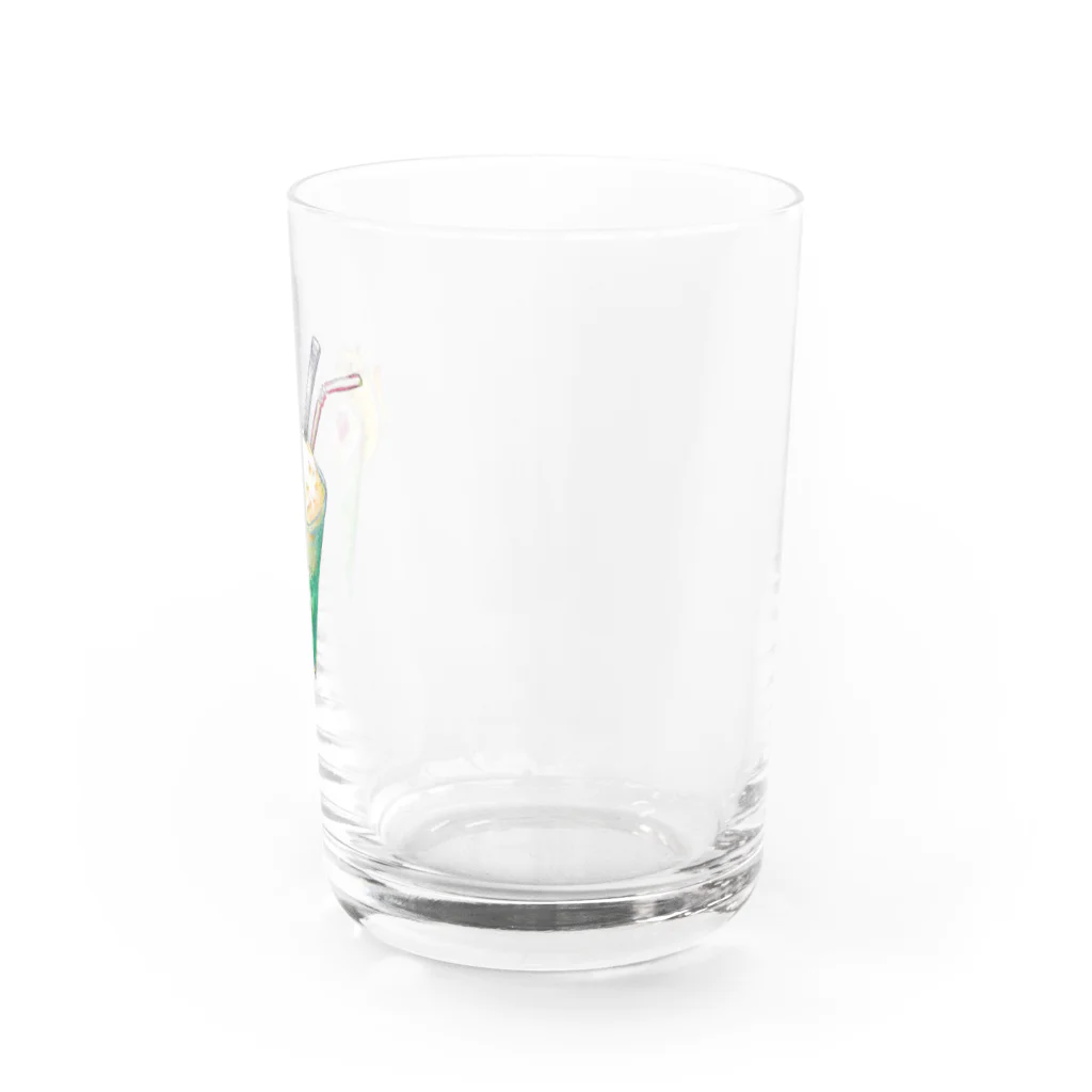 ぐーにゃんのごちそうさがしのクリームソーダ(いやしんぼ編) Water Glass :right