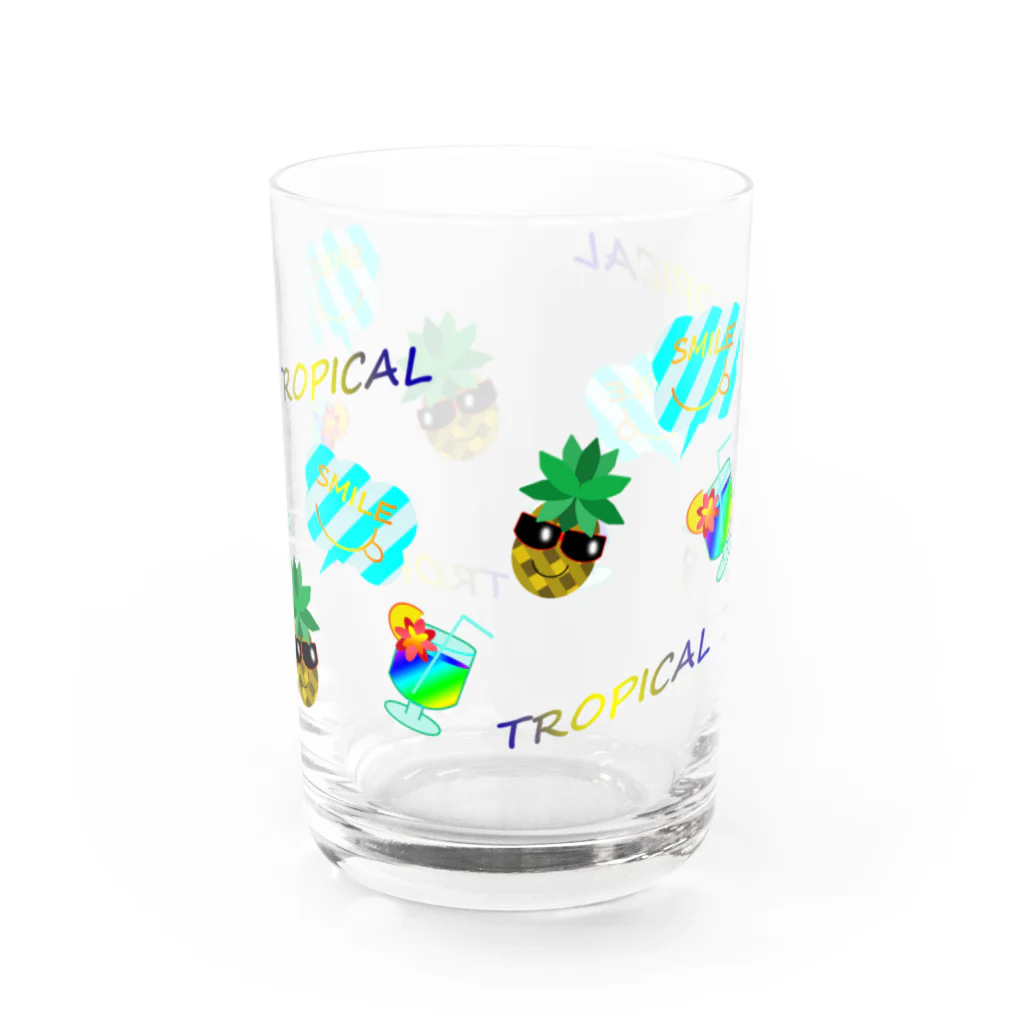 Yokokkoの店のトロピカル＆パイナップル🍍 Water Glass :right