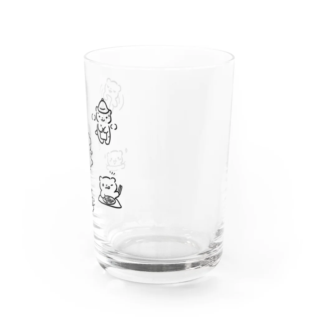 サウナ好きのカワウソのサウナ好きのカワウソがいっぱい Water Glass :right