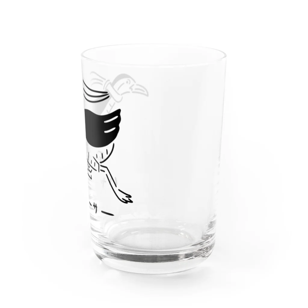 Aliviostaのヤンバルクイナ 沖縄 鳥イラスト Water Glass :right