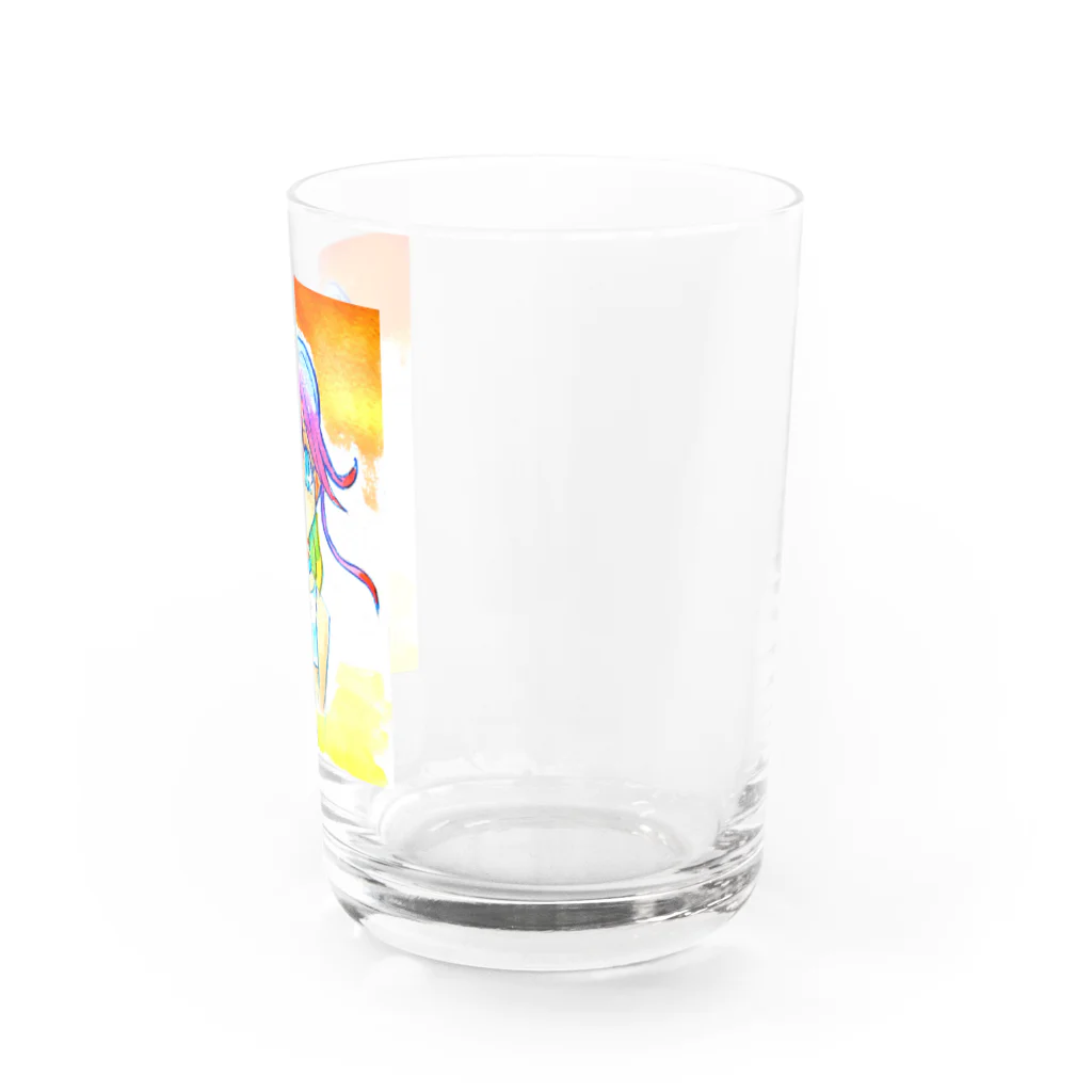 さんばんてのyuyake girl Water Glass :right