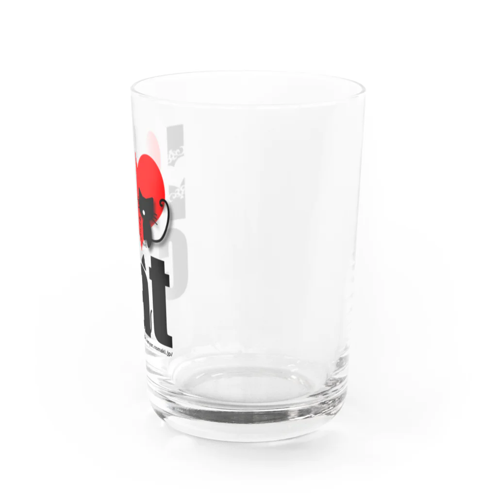 かにゃんクリエイトのI♡CAT Water Glass :right