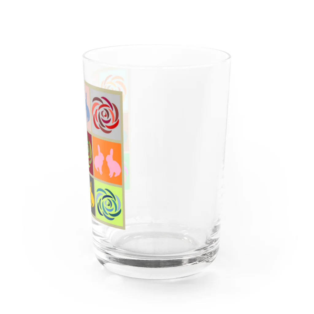 うさぎのきた道&のごばんのめCベタ Water Glass :right