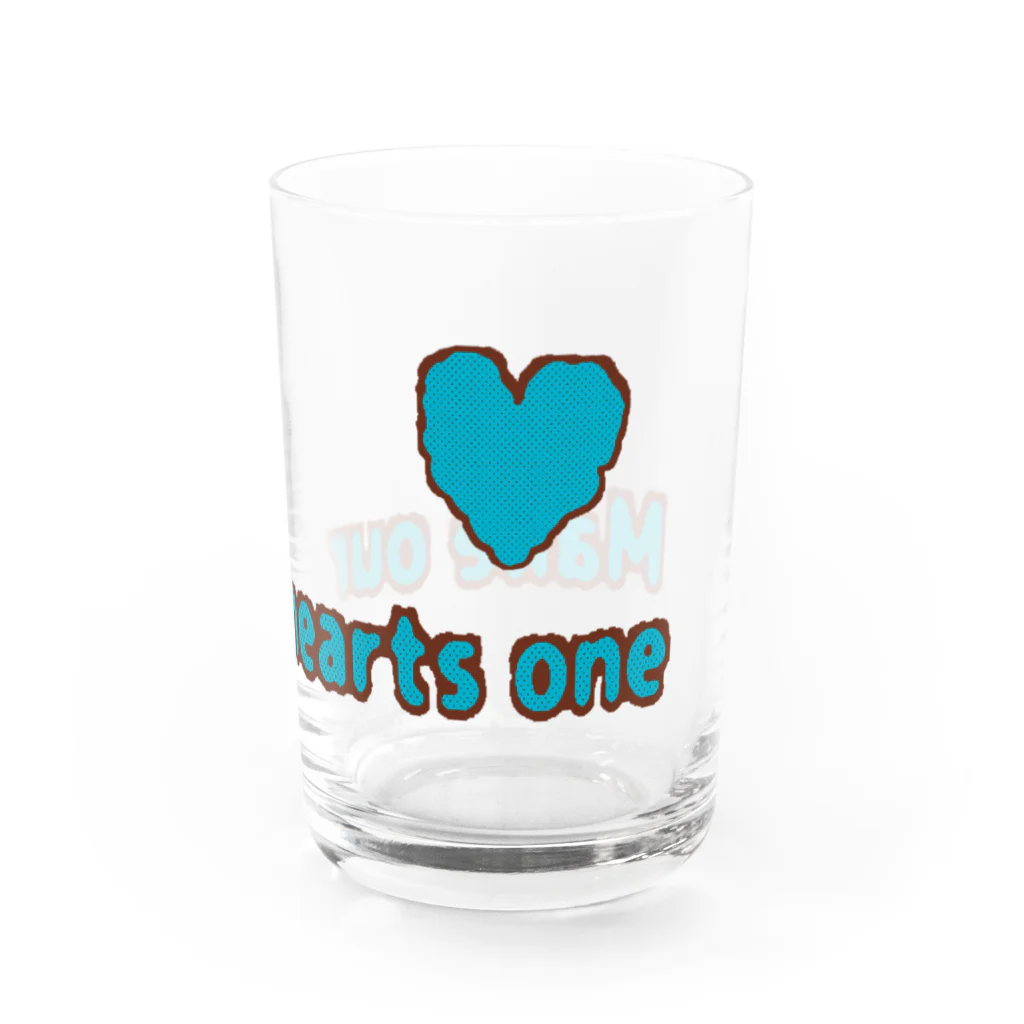 Thank you for your timeのMake our hearts one Water Glass :right