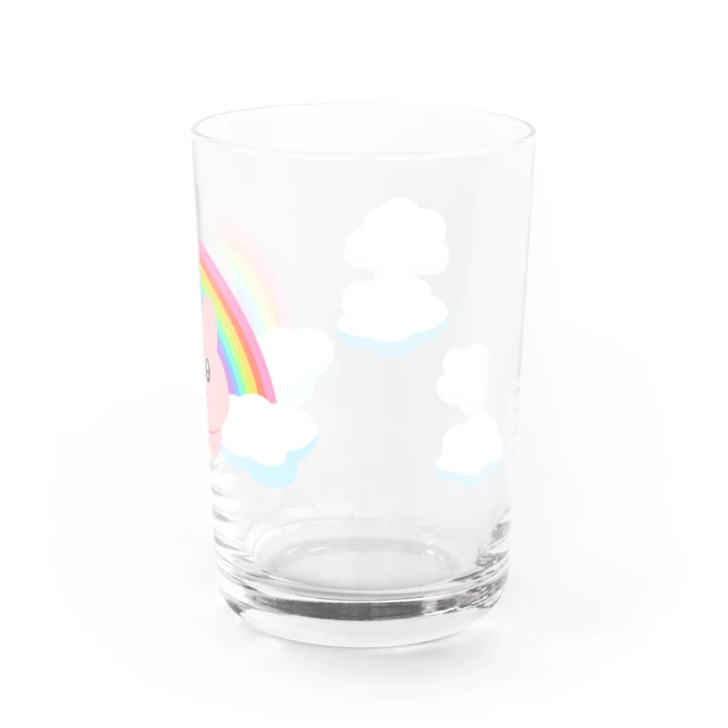 ど～ぶつ大連発のうるうるうさちゃ Water Glass :right