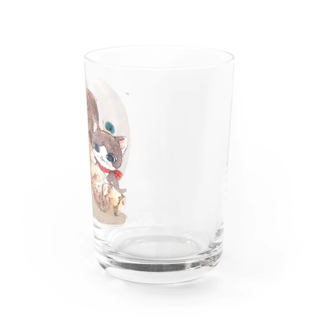 BARABARA　DESIGNの手乗り猫ときのこ Water Glass :right