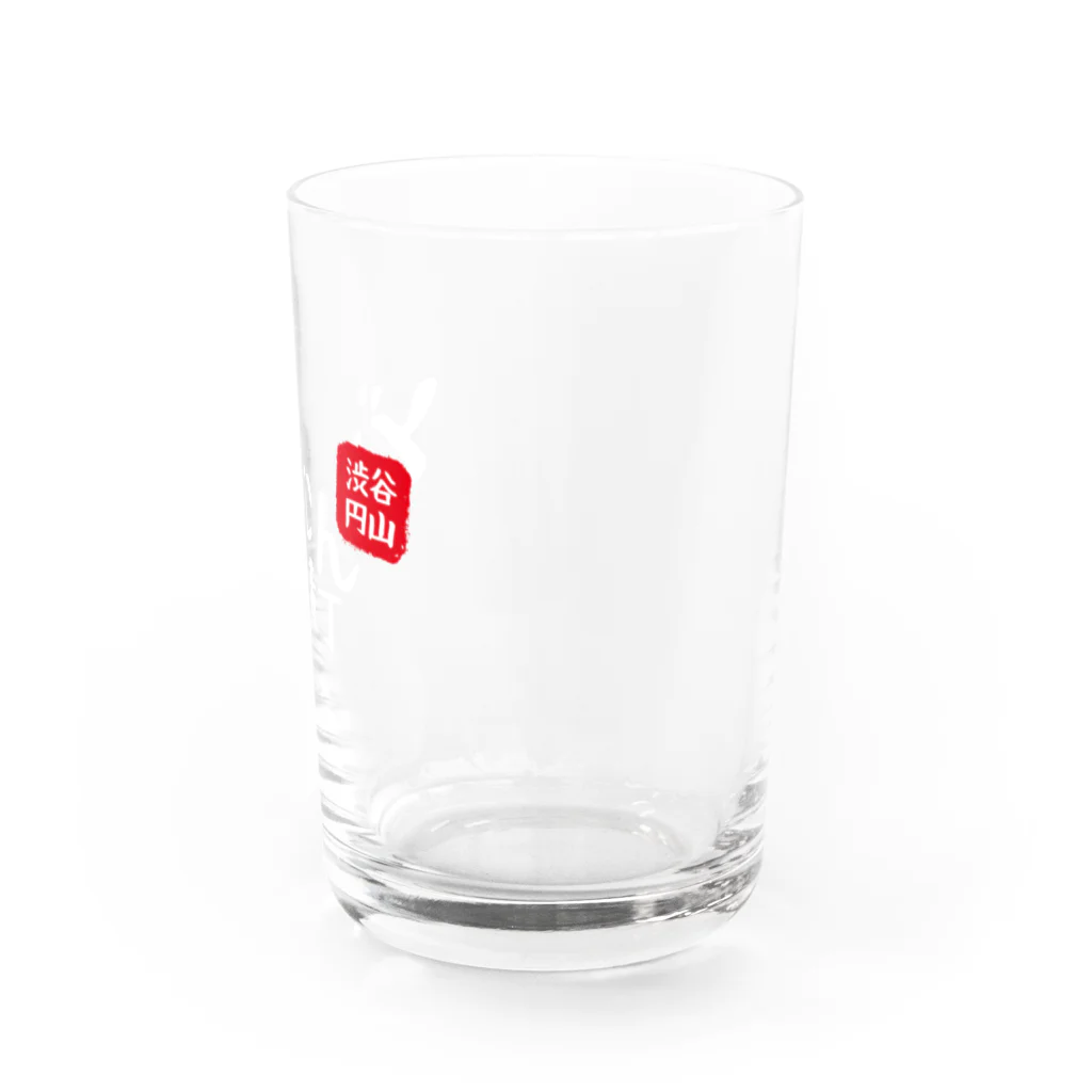 渋谷円山どらむん横丁のどら横ロゴ グラス 白字 Water Glass :right