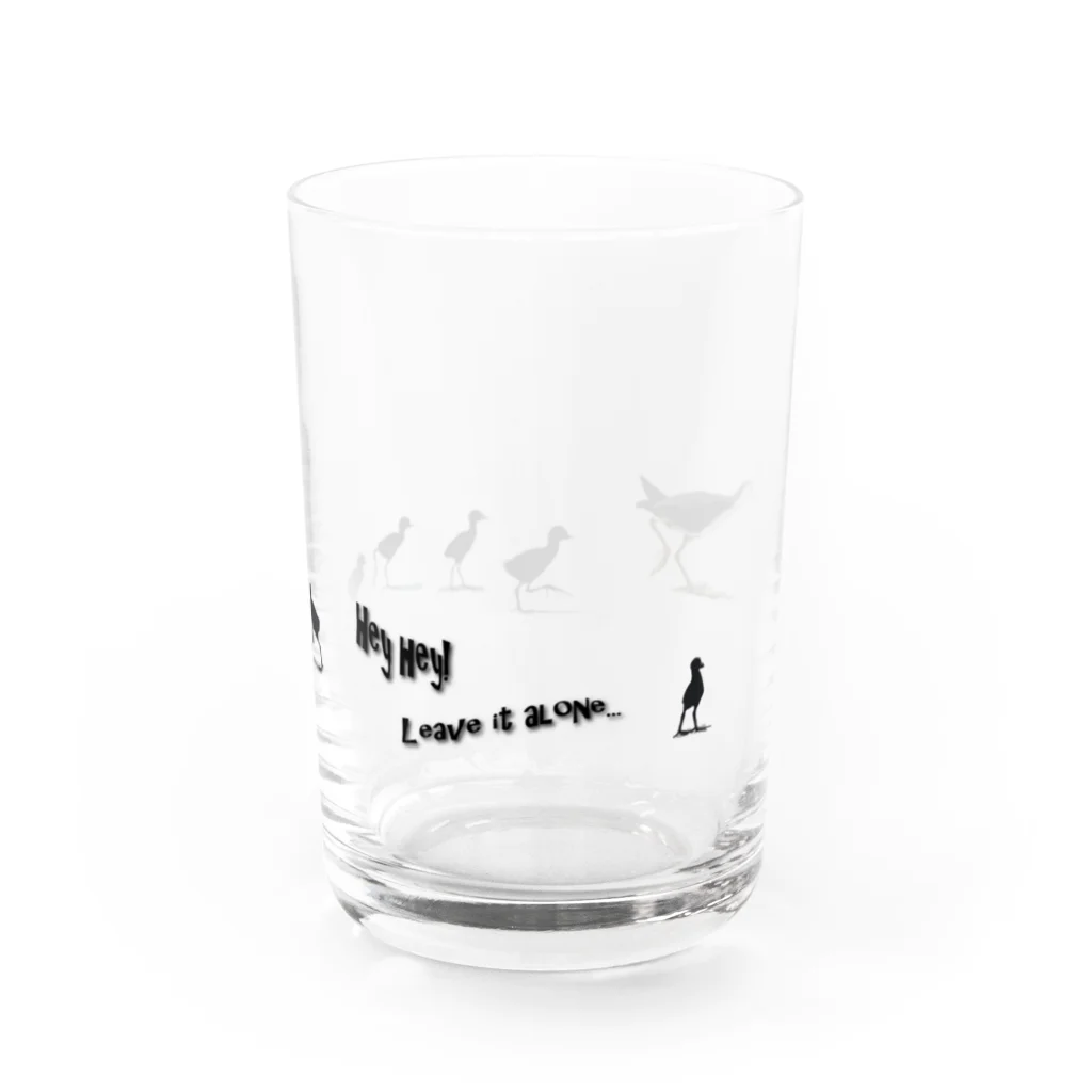 南ぬ楽園「ぱいぬらくえん」のシロハラクイナ親子 Water Glass :right