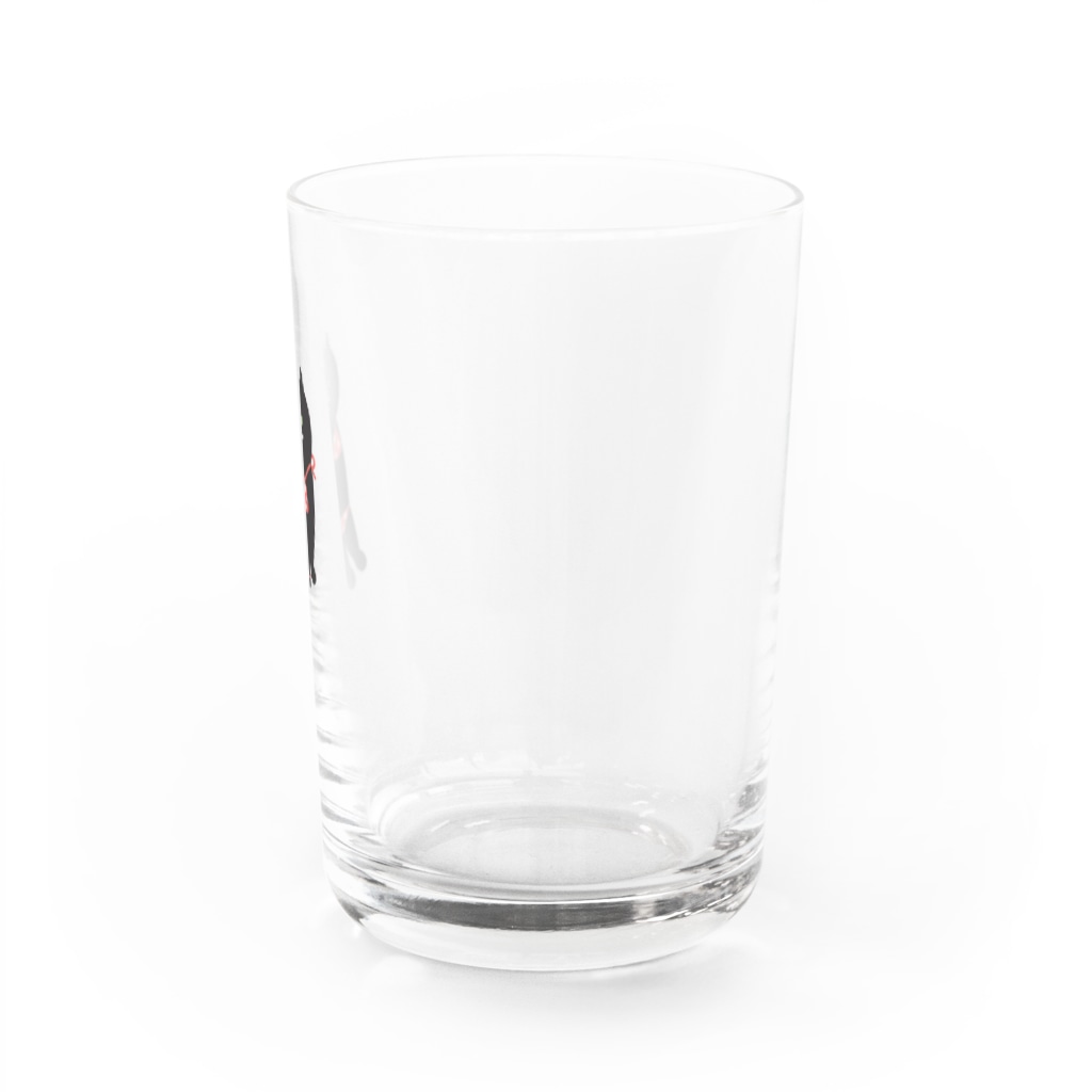 SUIMINグッズのお店の赤いビキニのねこ Water Glass :right