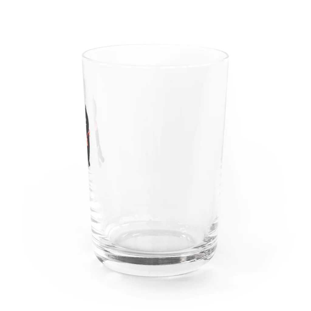 SUIMINグッズのお店の赤いビキニのねこ Water Glass :right