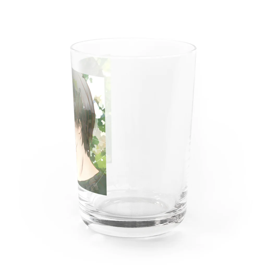 たまたまの横顔と薔薇 Water Glass :right