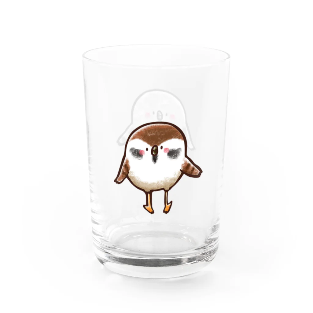 はむたぬぅのぽっぽさんとちゅんた Water Glass :right