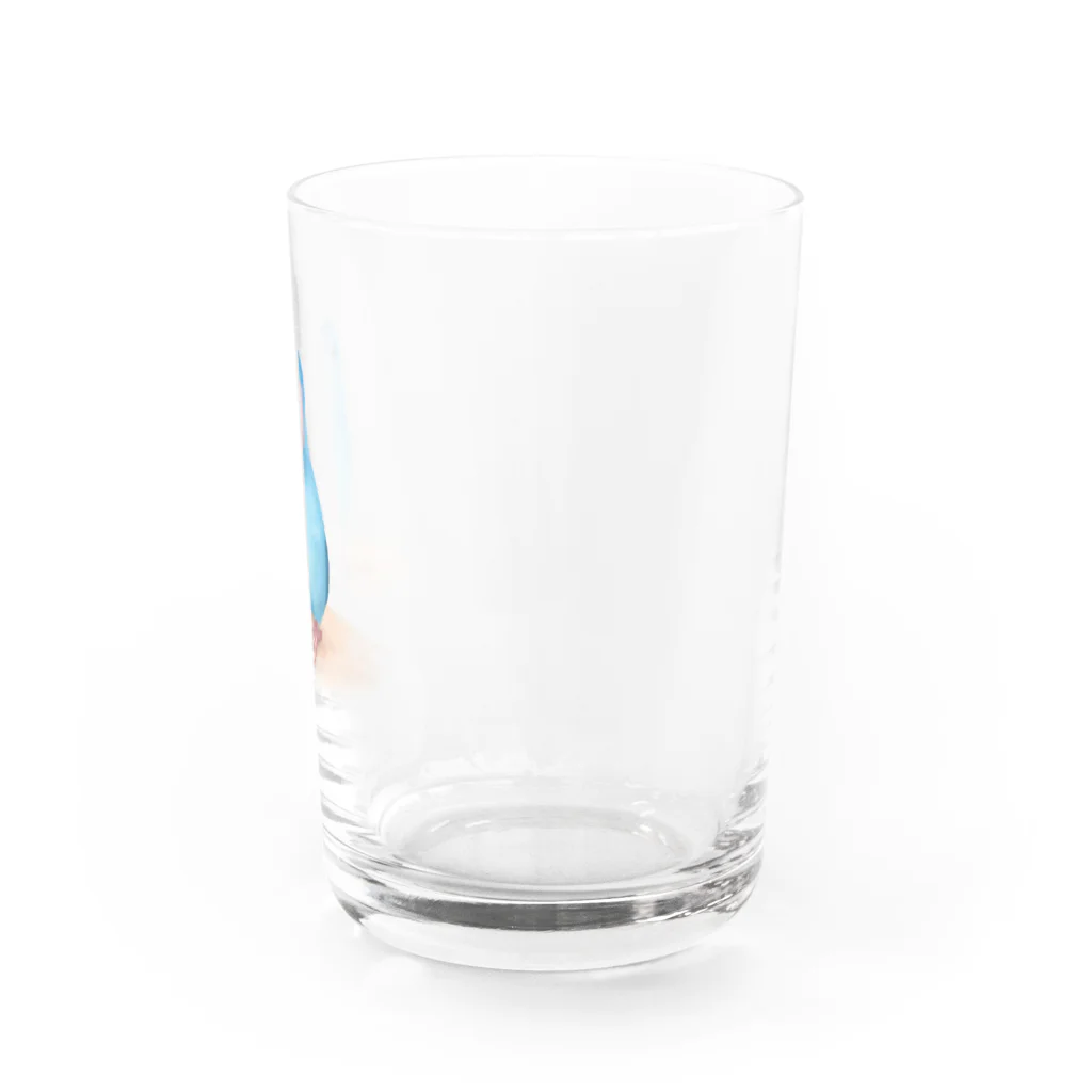 まめるりはことりのブルーマメルリハ【まめるりはことり】 Water Glass :right