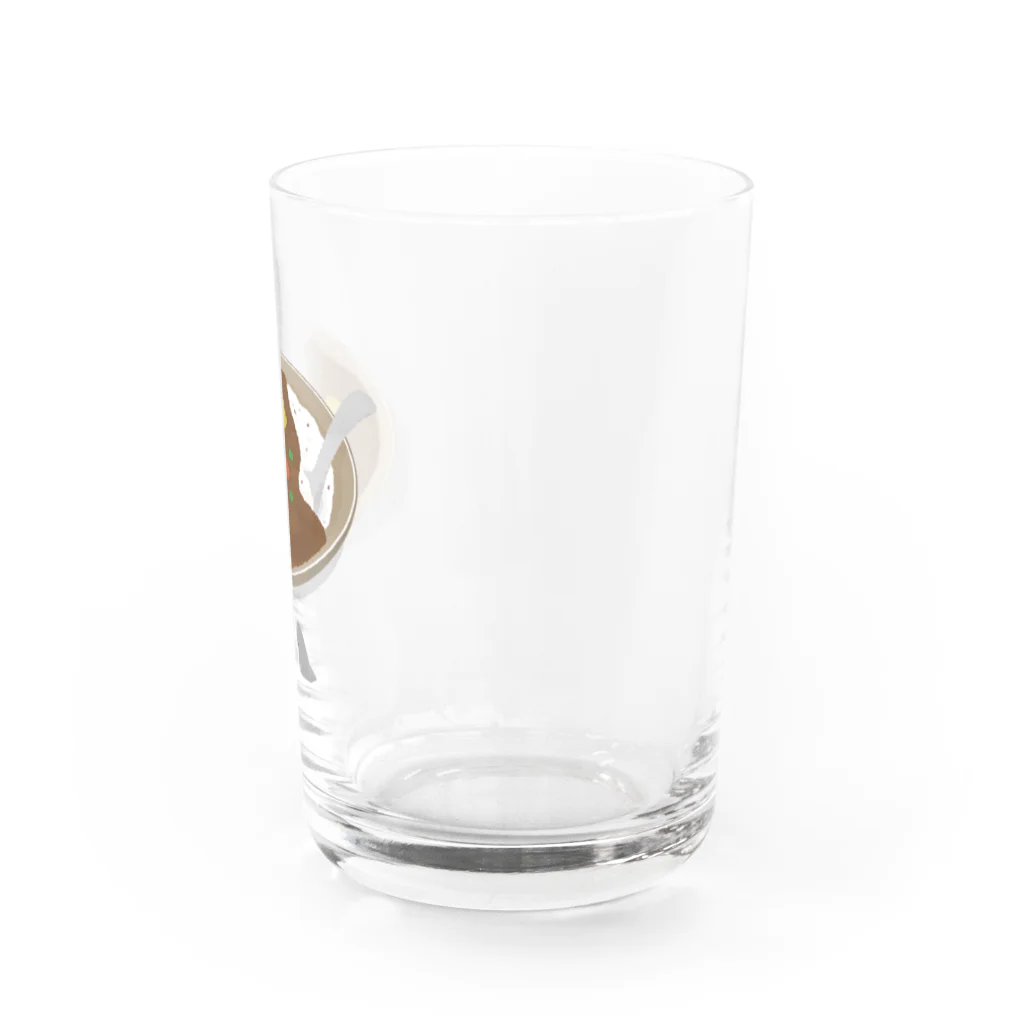 さかたようこ / サメ画家のカレーの中と外で視線を交わすサメ Water Glass :right