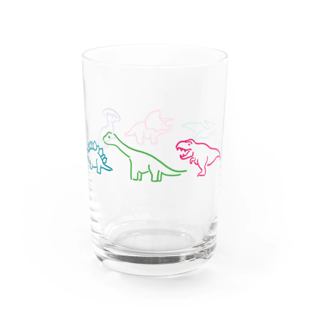 茉莉香｜MarikaのDINOSAURS Multi Colour Water Glass :right