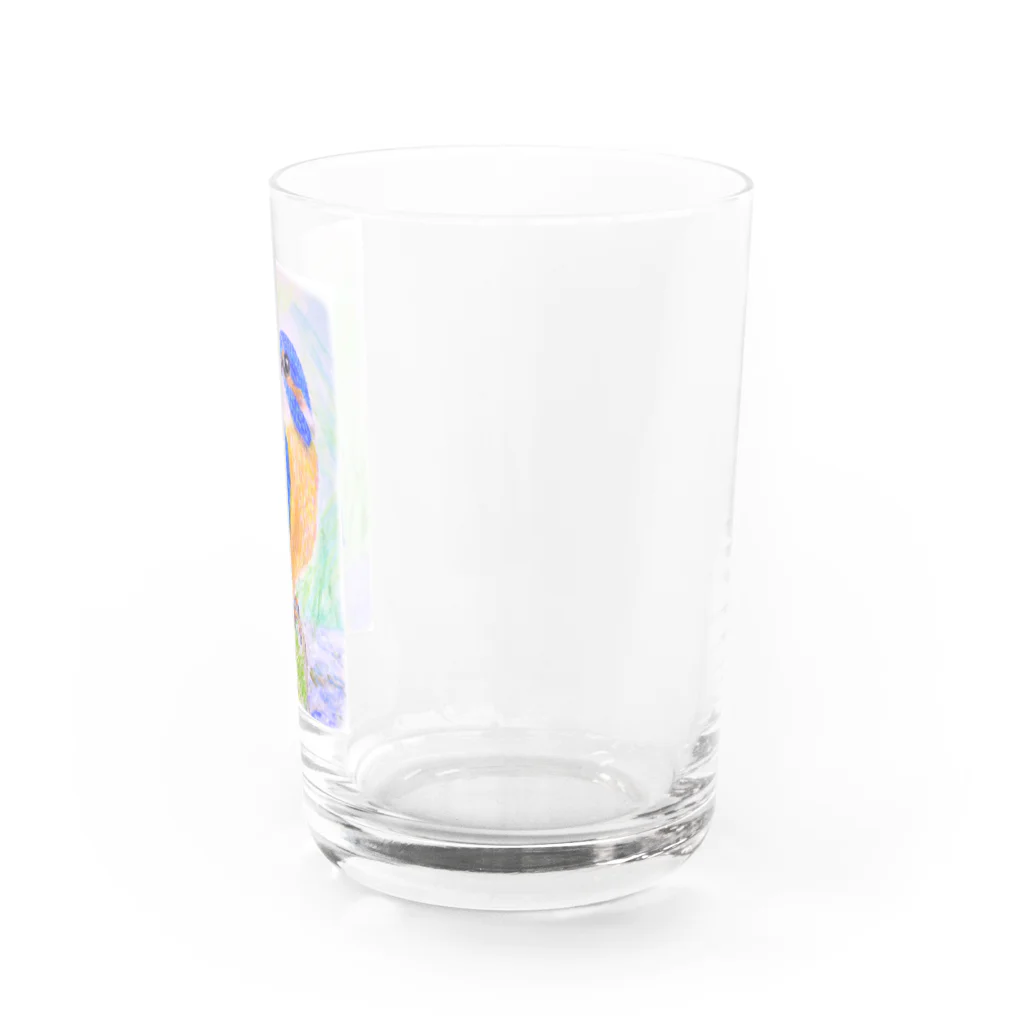 TOMO工房のグラスのカワセミ Water Glass :right