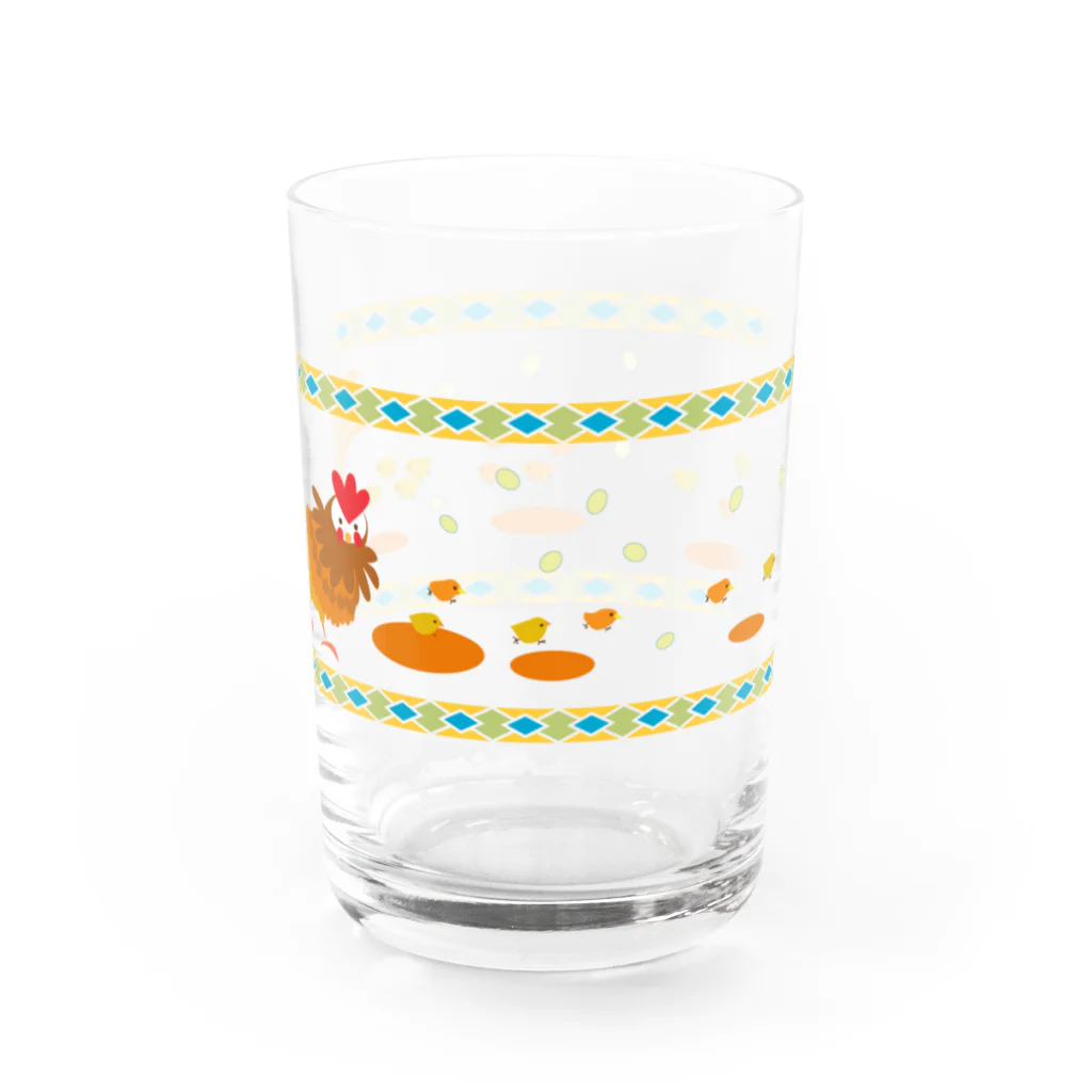 はまだみわのにわとりファミリー Water Glass :right