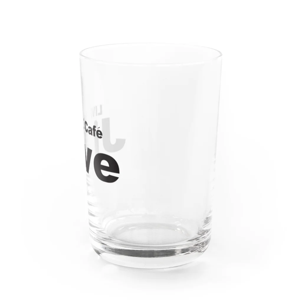 ライブカフェジャイブのベーシック　黒ロゴ Water Glass :right