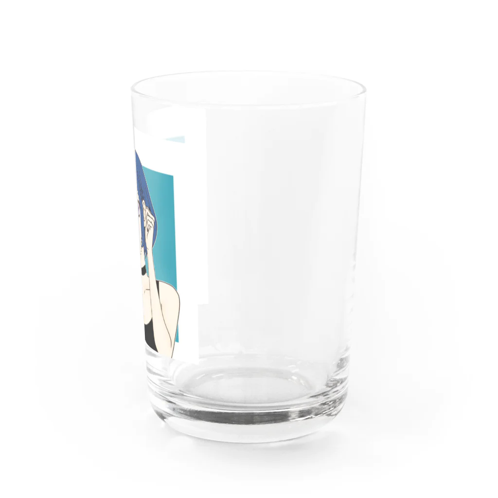 ガールズルームの青ショートさん Water Glass :right