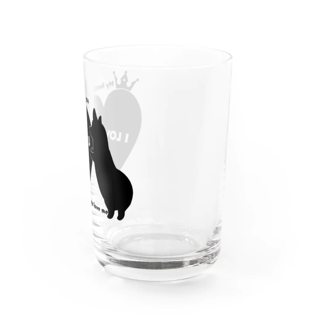 5corgisのI LOVE YOU CORGI Water Glass :right