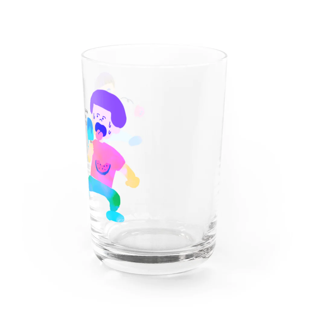  ぽにぽに通信ショップの暑いからアイス食べよっと Water Glass :right