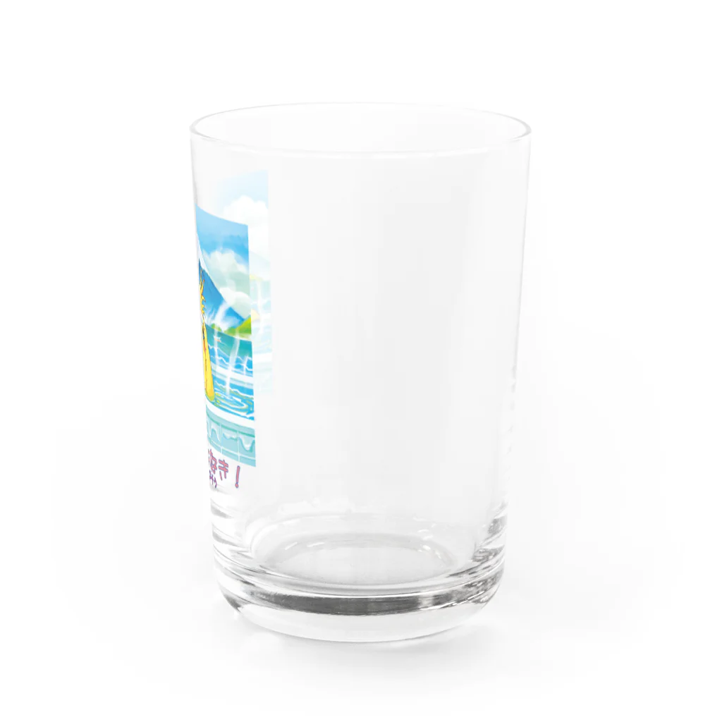 油絵描きの小物売り場の銭湯大好き！　羽を伸ばそう Water Glass :right