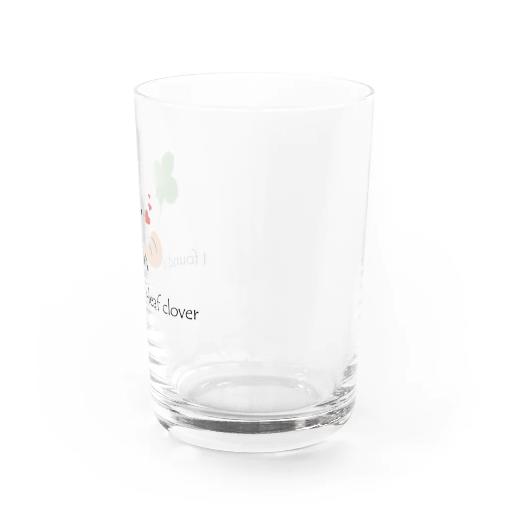 あかえほ & ちびそざいの四つ葉のクローバーとアリさん【あかえほ公式】 Water Glass :right