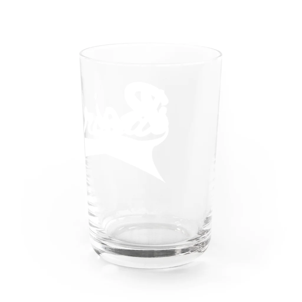 PoooompadoooourのRailroadsロゴタイプ　しろ Water Glass :right