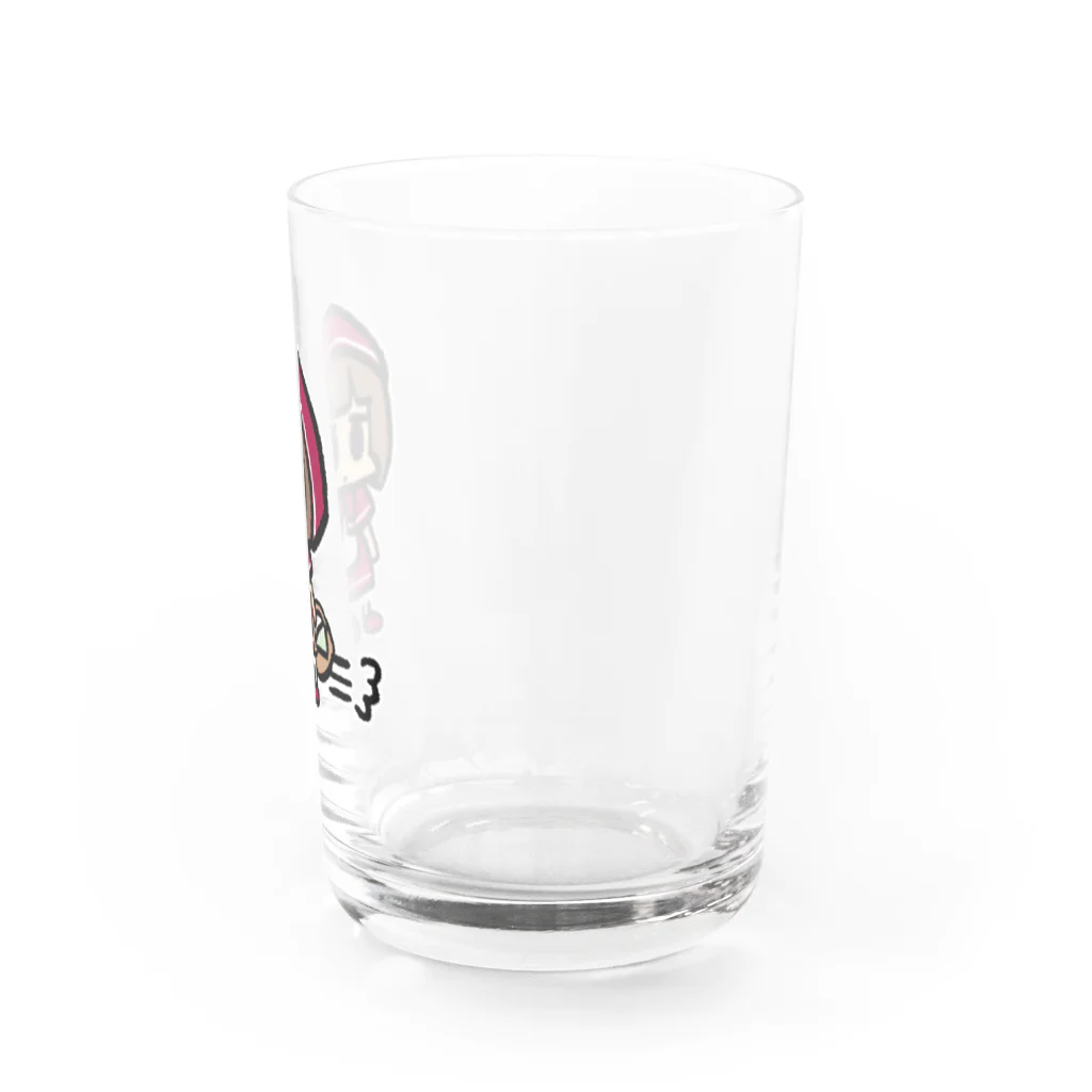 空飛ぶねこちゃん研究所のカサカサ赤ずきん Water Glass :right